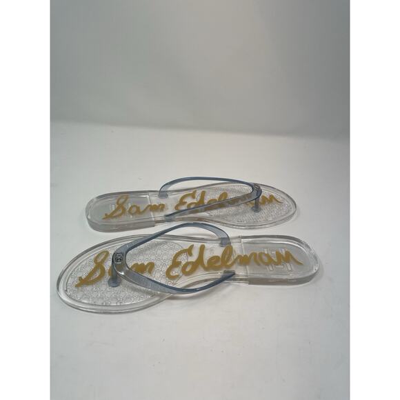 Sam Edelman Dean Clear Blue Jelly Flip Flop Women's Size 11M - Picture 7 of 9